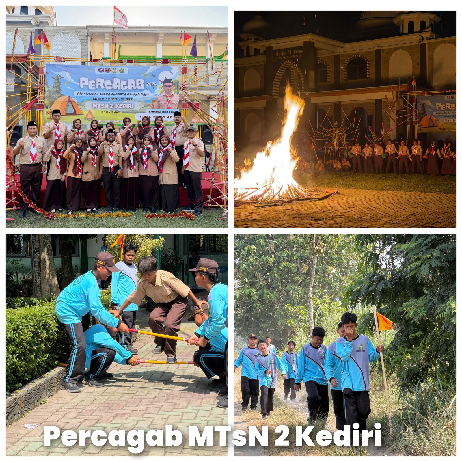 Cetak Generasi Pramuka Tangguh, 413 Calon Galang Baru Berkumpul di MTsN 2 Kediri