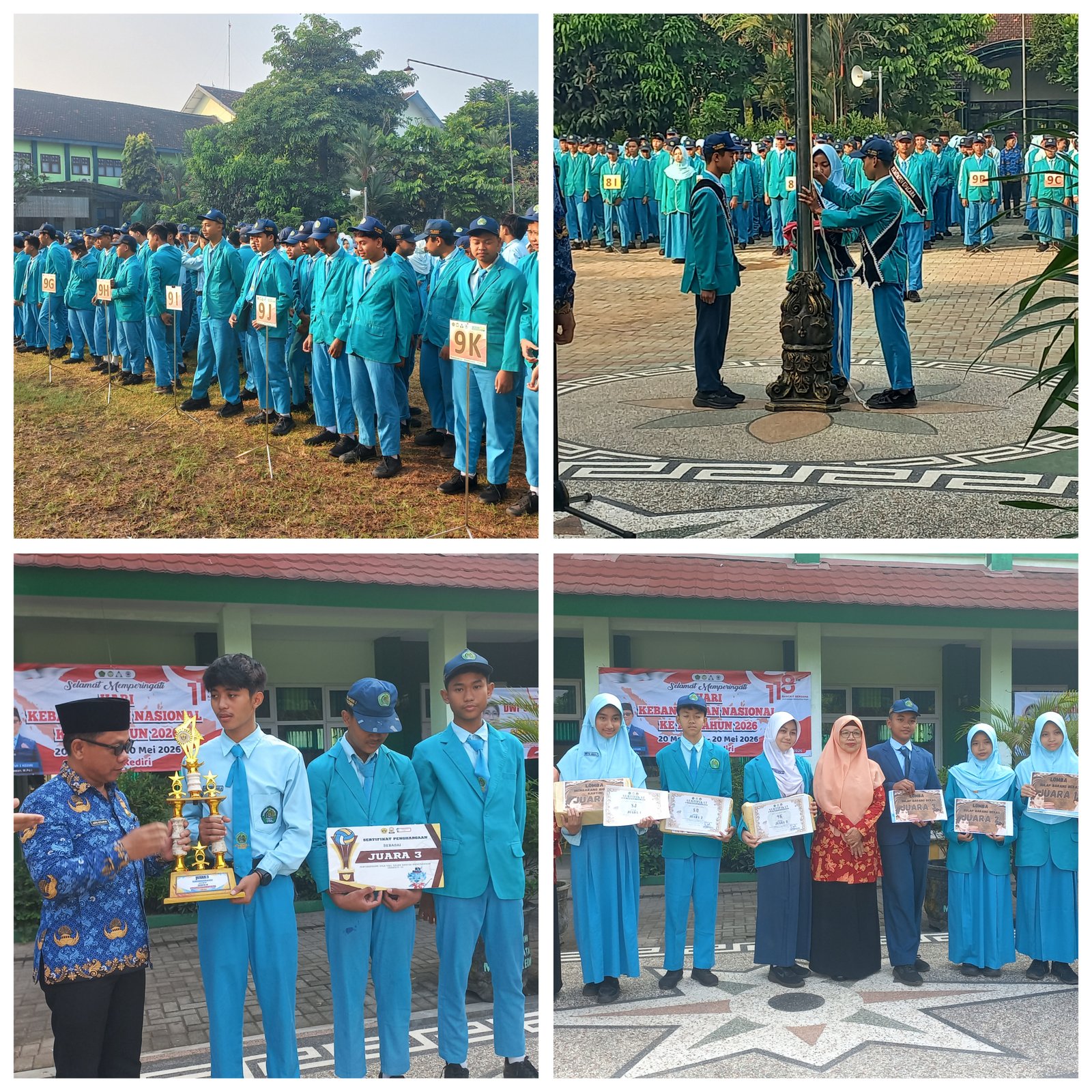 MTsN 2 Kediri Gelar Upacara Khidmat Peringati Harkitnas ke-118*