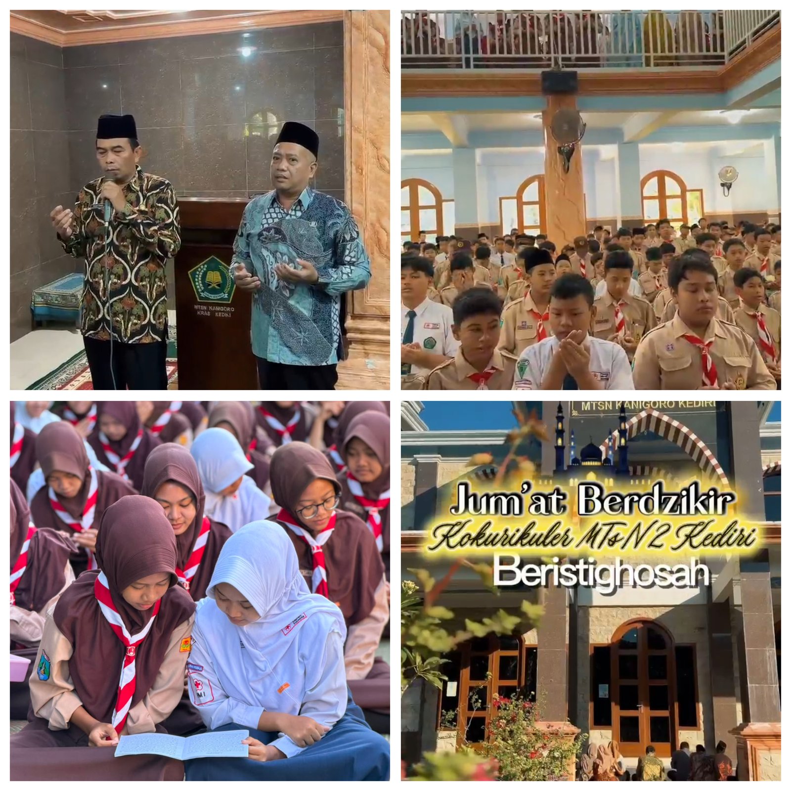 MTsN 2 Kediri Wujudkan Panca Cinta Allah SWT dan RasulNya dengan Kegiatan Kumat Berdzikir